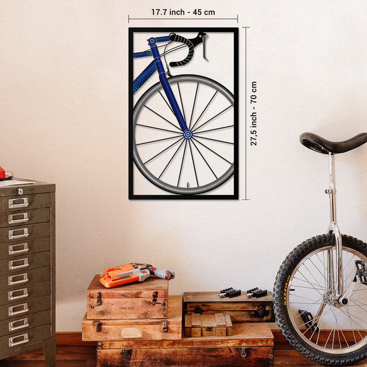 Bicycle Wheel Colored Metal Wall Art - APT216